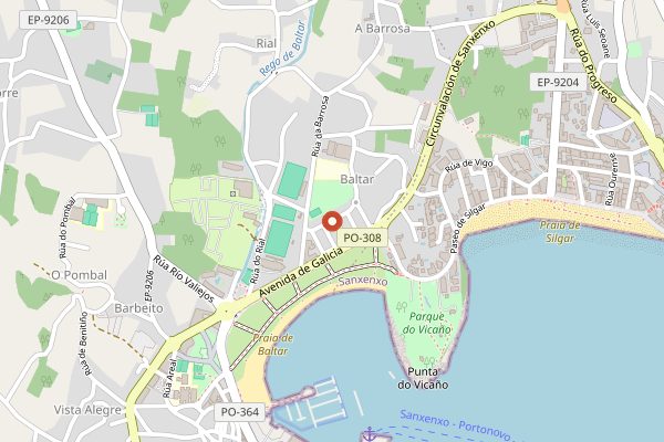 Map showing Gran Talaso Hotel Sanxenxo in Rías Baixas