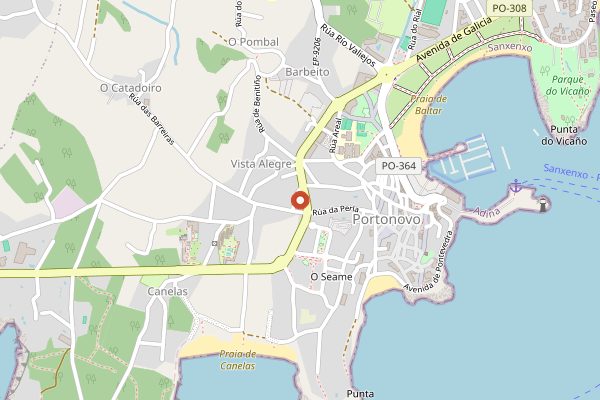 Map showing Hotel Spa Galatea in Rías Baixas