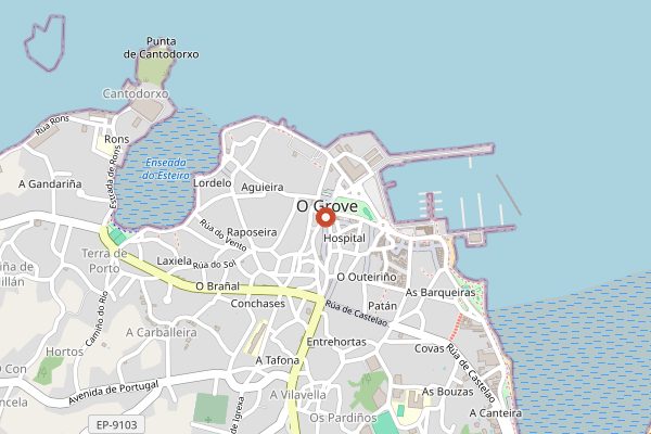 Map showing Hotel Spa Norat O Grove in Rías Baixas