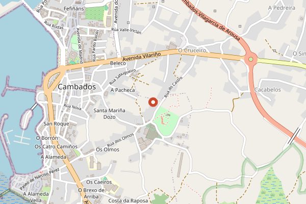 Map showing Parador de Cambados in Rías Baixas