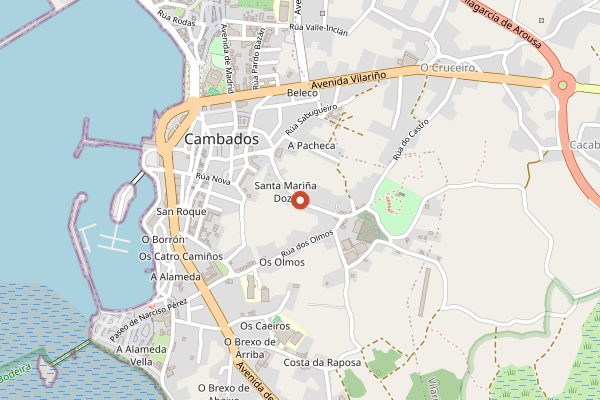 Map showing Centro de Interpretación do Viño Albariño in Rías Baixas