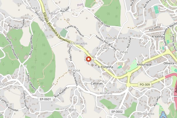 Map showing Casa Solla in Rías Baixas