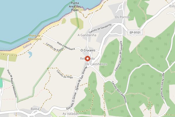 Map showing Culler de Pau in Rías Baixas
