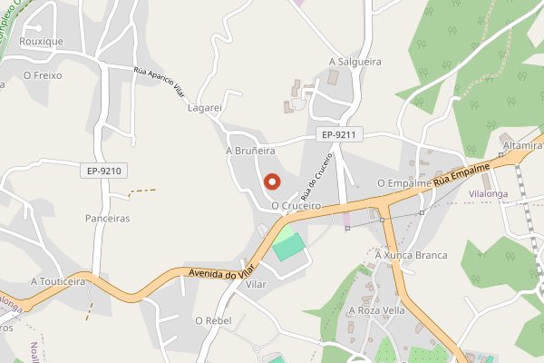 Map showing Loxe Mareiro in Rías Baixas