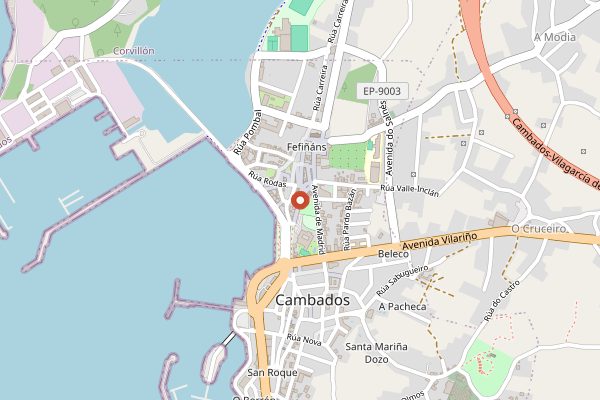Map showing María Manuela in Rías Baixas