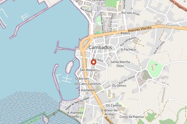 Map showing Yayo Daporta in Rías Baixas