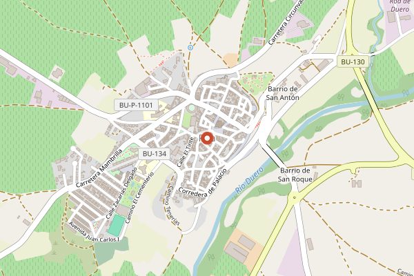Map showing Experiencia Raíz de Guzmán (visit with Páramo de Guzmán cheese) in Ribera del Duero