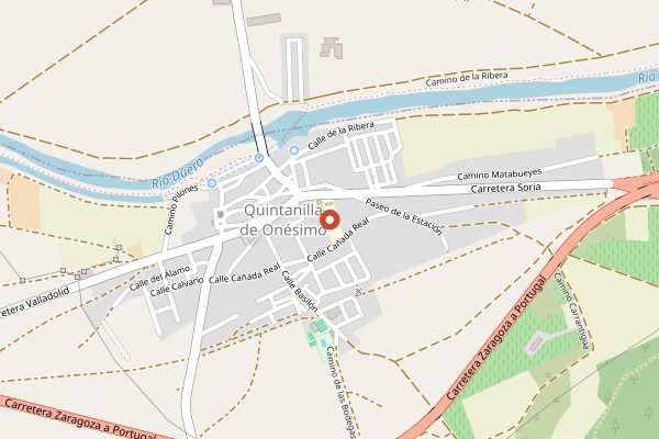 Map showing Bodegas Arzuaga Navarro in Ribera del Duero