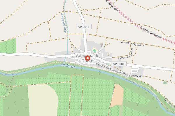 Map showing Vega Real in Ribera del Duero