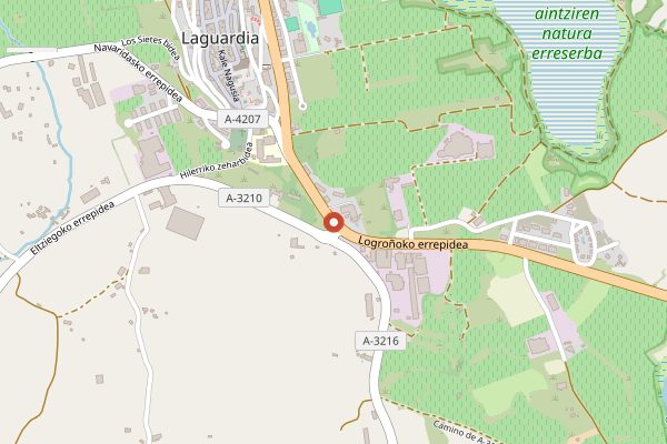 Map showing Bodegas y Vinedos Artadi in Rioja