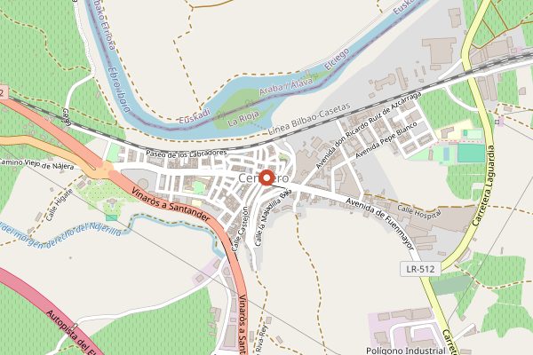Map showing Bodegas Riojanas in Rioja