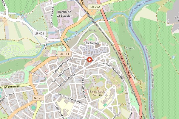 Map showing Globos Arcoiris Hot Air Balloon over Rioja in Rioja