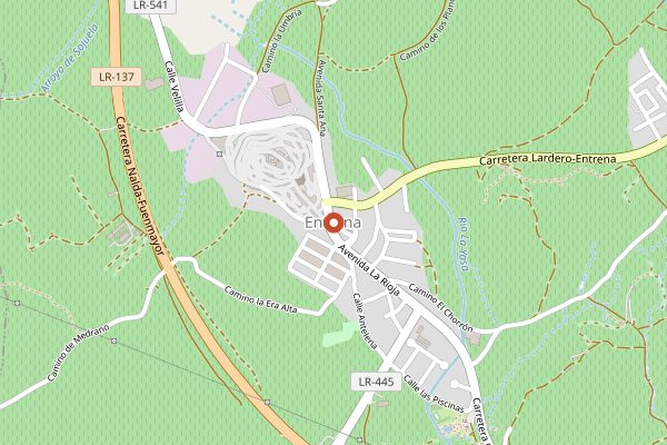Map showing Hotel Bodega Finca de los Arandinos in Rioja
