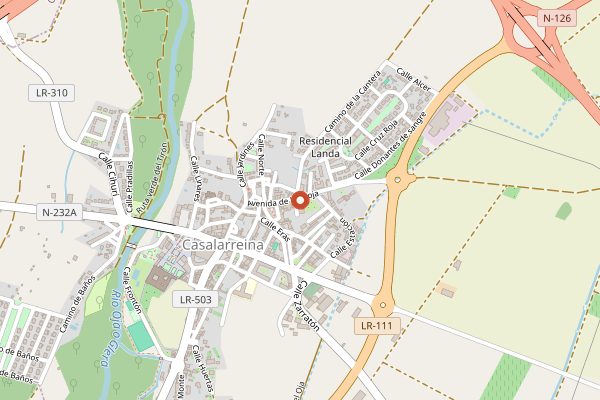 Map showing La Vieja Bodega in Rioja