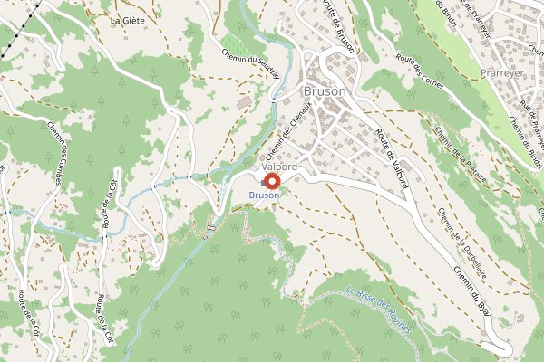 Map showing Raclette initiation course at Raclett'House in Valais