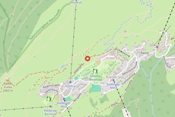 Map showing Alpage cheese-making demonstration at the Riederalp Alpine Museum in Valais