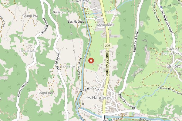 Map showing Fête de la désalpe at Les Haudères in Valais