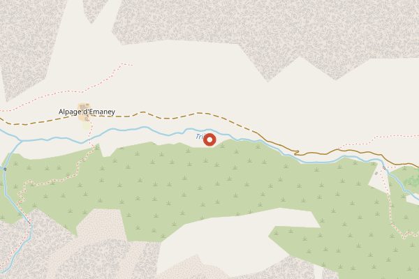 Map showing Alpage d'Emaney in Valais