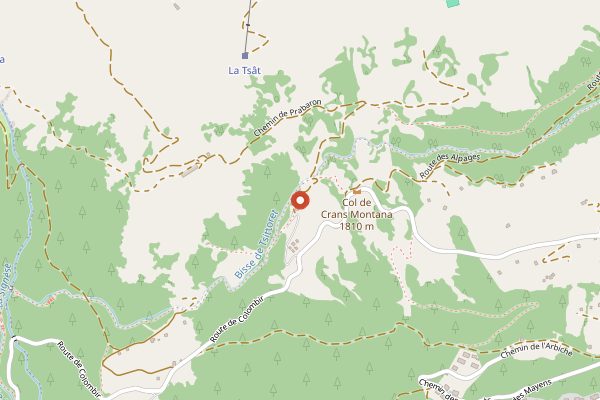 Map showing Alpage de Colombire in Valais