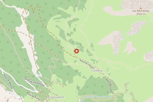 Map showing Alpage de Loveignoz in Valais