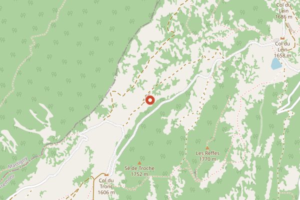 Map showing Alpage du Tronc in Valais