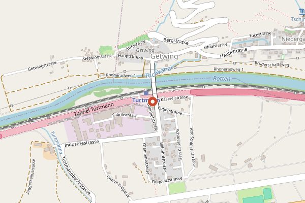 Map showing Augstbordkäserei (Schaukäserei Turtmann) in Valais
