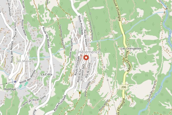 Map showing Fromagerie d'Hérémence in Valais