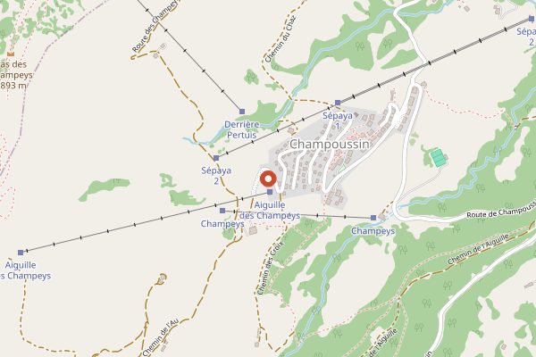 Map showing La Ferme à Gaby in Valais