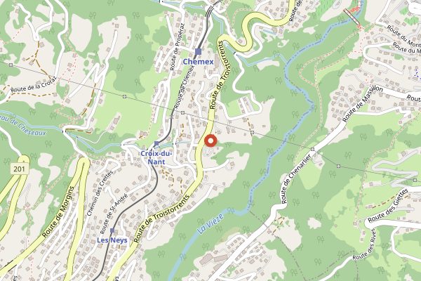 Map showing La Cavagne in Valais
