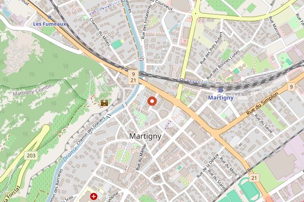 Map showing Distillerie Louis Morand & Cie SA in Valais