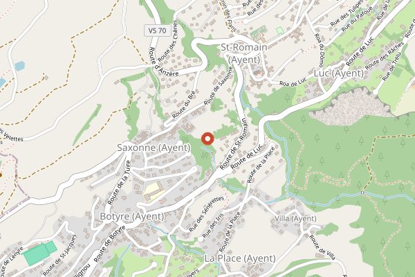 Map showing Cave Emery in Valais