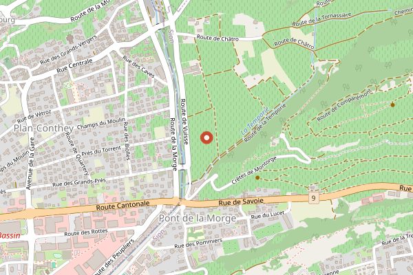 Map showing Cave Fin Bec in Valais