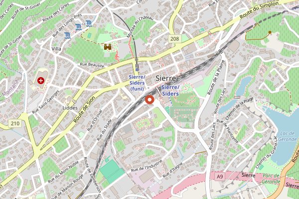 Map showing Domaine des Muses in Valais