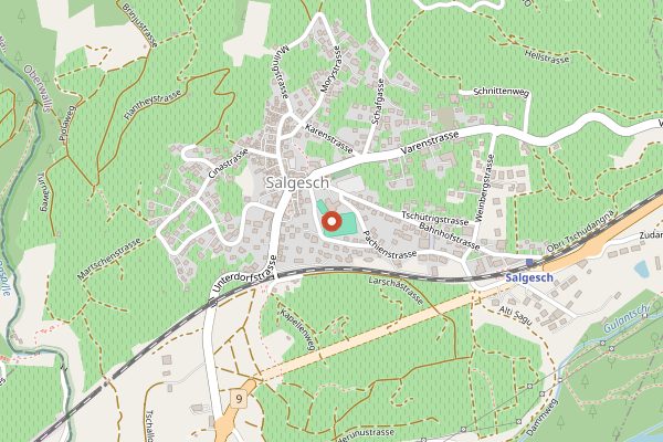 Map showing La Bouteille Rouge in Valais