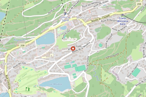 Map showing Chalet Diognysos in Valais